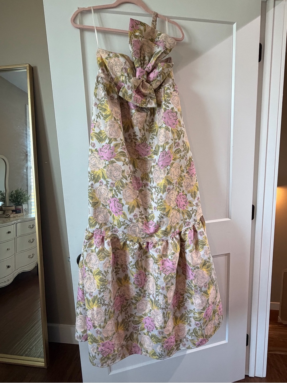 Petal & Pup Blush Floral One-Shoulder Maxi Dress - Picture 7 of 7